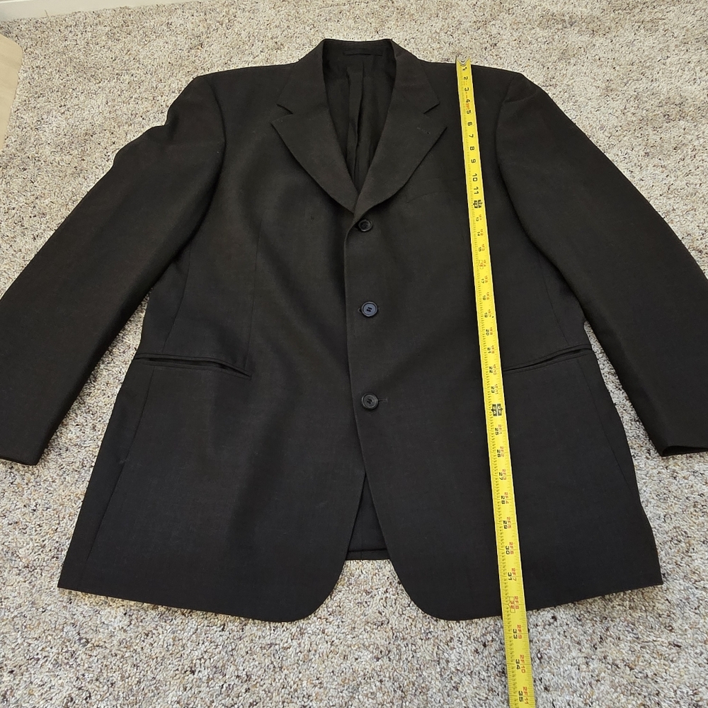 Hugo Boss Super 100 Wool Blazer Black Sport Coat Classic Tailored Jacket 42R 44R - Picture 10 of 11